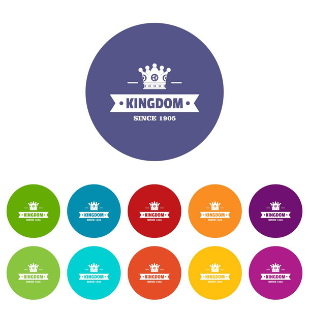 Kingdom icons set vector color - Vektori, kuva