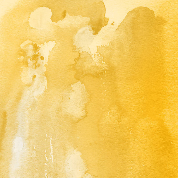 yellow abstract background with watercolor paint texture - Fotografie, Obrázek