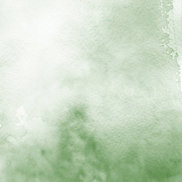 green abstract background with watercolor paint texture - Zdjęcie, obraz