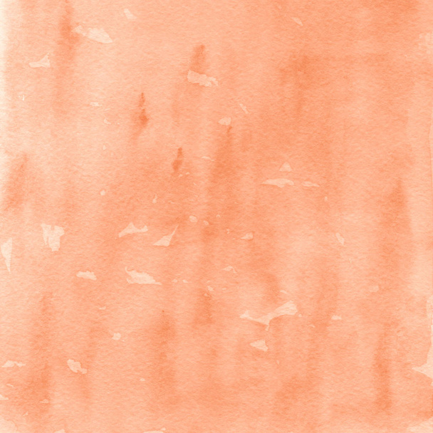 orange watercolor paint texture, abstract background - Фото, изображение