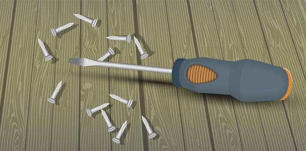 Vector illustration of a screwdriver. - Vector, Image