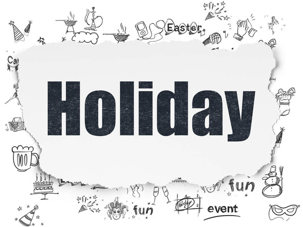 Holiday concept: Holiday on Torn Paper background - Foto, Imagem