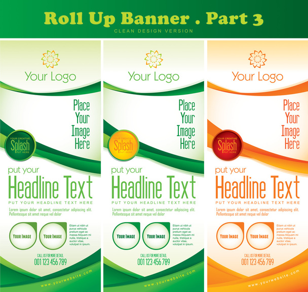 Multipurpose roll up banner - Vettoriali, immagini