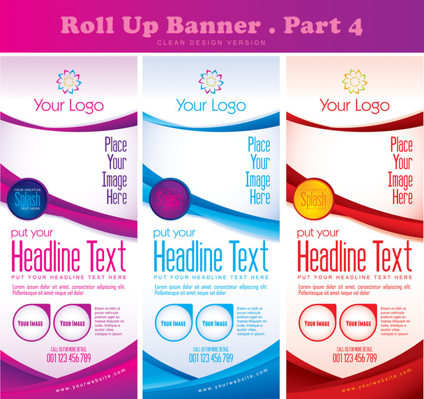 Multipurpose roll up banner - Vetor, Imagem