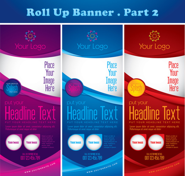 Multipurpose roll up banner - Vector, Image