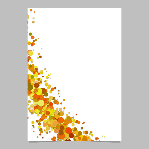 空白の湾曲した抽象的な散乱紙吹雪ドット ポスター背景 - ベクター画像