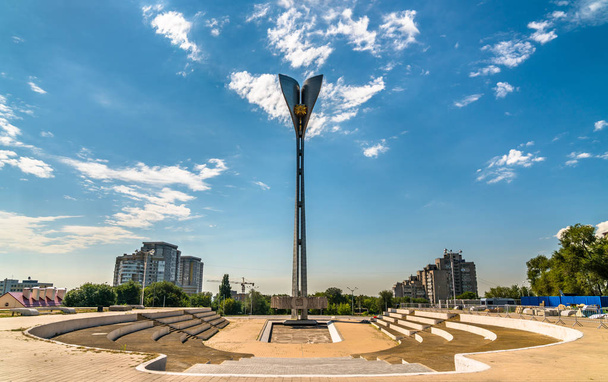 Stele van de Memorial aan de bevrijders van Rostov aan de Don van de nazi's, Rusland - Foto, afbeelding