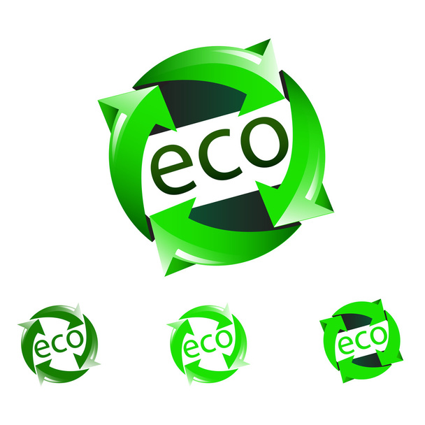 Vektor jellege szimbólumok - eco ikonok - Vektor, kép