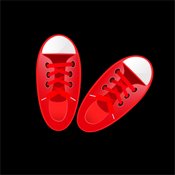 Vector red sneakers vector illustration  - Vector, Image