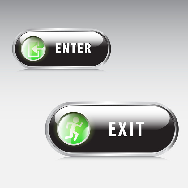 Enter and exit vector signs - Vector, Image
