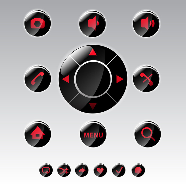 Iconos de menú de teléfono móvil - icono de vector conjunto
 - Vector, Imagen
