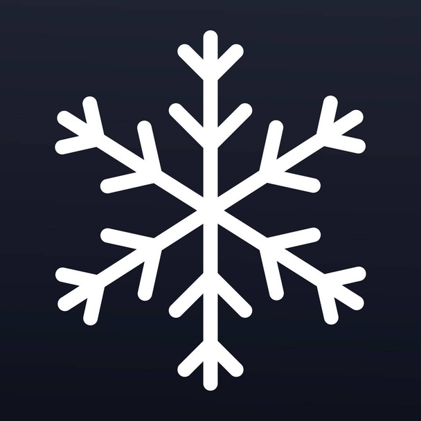 雪の結晶アイコン、アウトラインのスタイル - ベクター画像