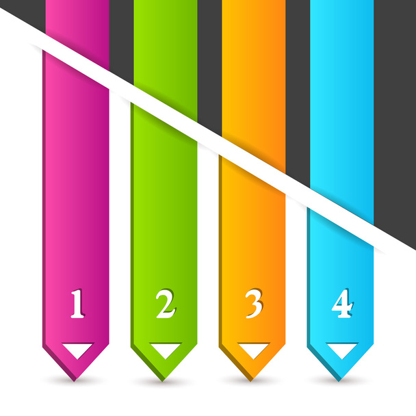 Цветные векторные стрелки
  - Вектор,изображение