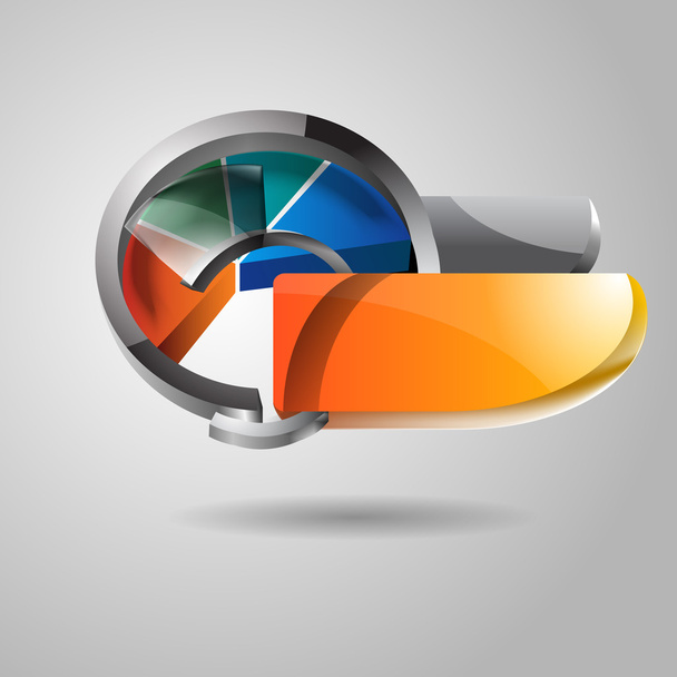Abstract vector glossy icon - Vector, Image