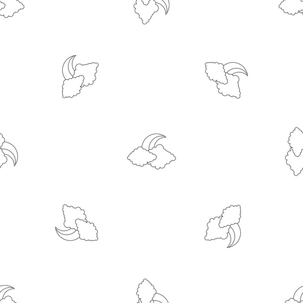 Moon and cloud pattern seamless vector - ベクター画像
