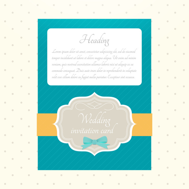Vector wedding invitation vector illustration  - Vettoriali, immagini