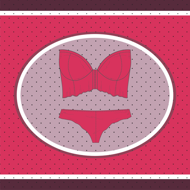 cartão de lingerie. ilustração vetorial
 - Vetor, Imagem