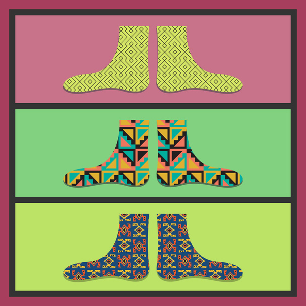 Векторні шкарпетки картка Векторні ілюстрації
  - Вектор, зображення