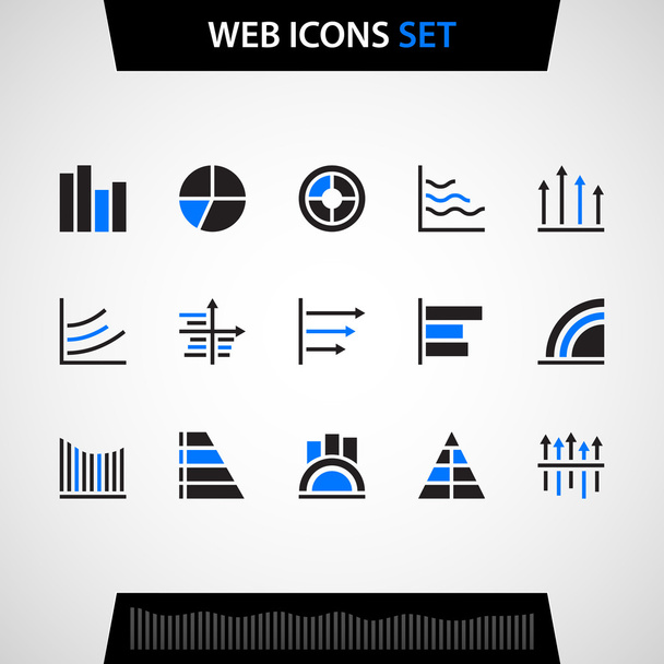 Finance and business vector icon set - Vector, Image