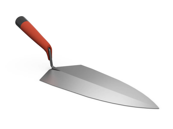 3d Illustration of Realistic Trowel isolated on white background, Working tool icon sign symbol. - Φωτογραφία, εικόνα