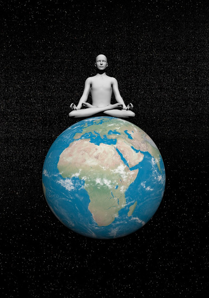 Meditazione sulla terra - rendering 3D
 - Foto, immagini