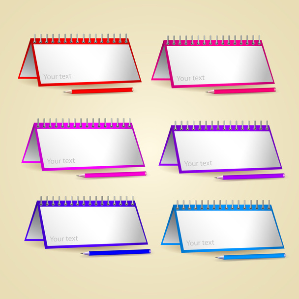 Vektor-Set von Papieren und Bleistiften - Vektor, Bild