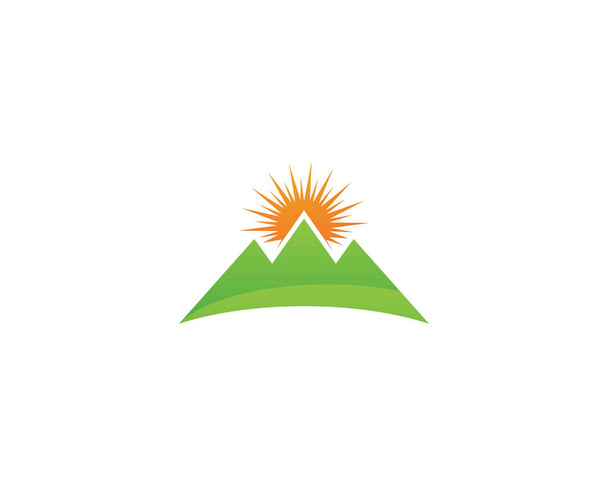Ορεινή φύση τοπίο λογότυπο και σύμβολα εικονίδια templat - Διάνυσμα, εικόνα