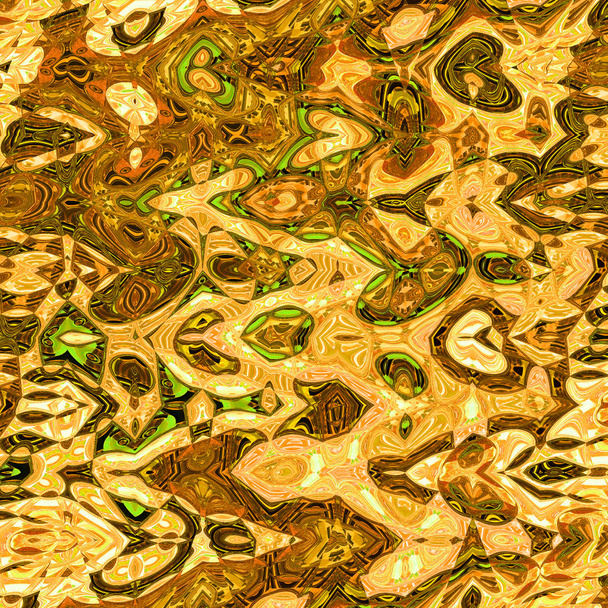 Χρυσή και πορτοκαλί Λοξότητα κυματισμός μοτίβο για εκτύπωση - Φωτογραφία, εικόνα