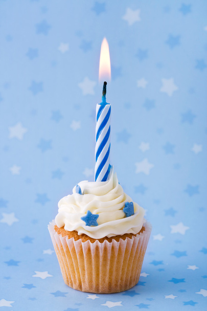 Birthday cupcake - Photo, image