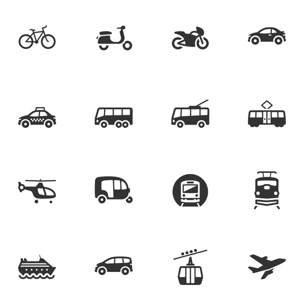 Iconos de transporte - Vector, imagen