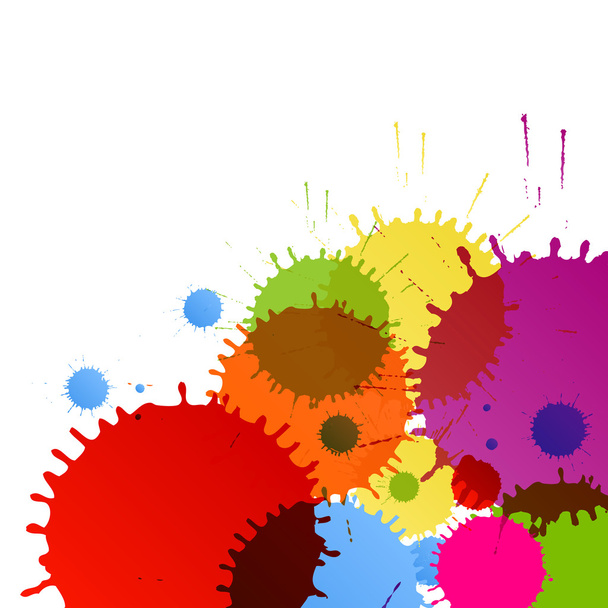 Абстрактні кольорові плями фарби детальна фонова ілюстрація
 - Вектор, зображення