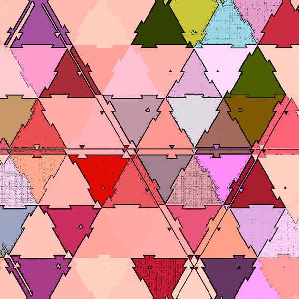 impressão contínua de triângulos coloridos para têxteis de bebê
 - Foto, Imagem