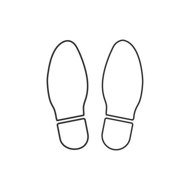 Shoe print icon. Vector illustration flat - Vektor, obrázek
