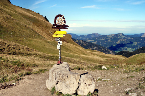 Покажчик в Альпах Allgaeu - Фото, зображення
