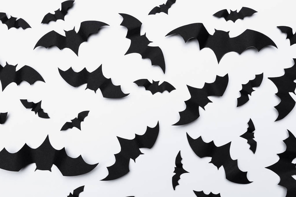halloween and decoration concept, paper bats flying - Photo, Image