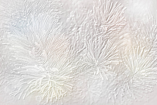 серебряные морозные сосновые ветви, стилизованный рождественский фон
 - Фото, изображение