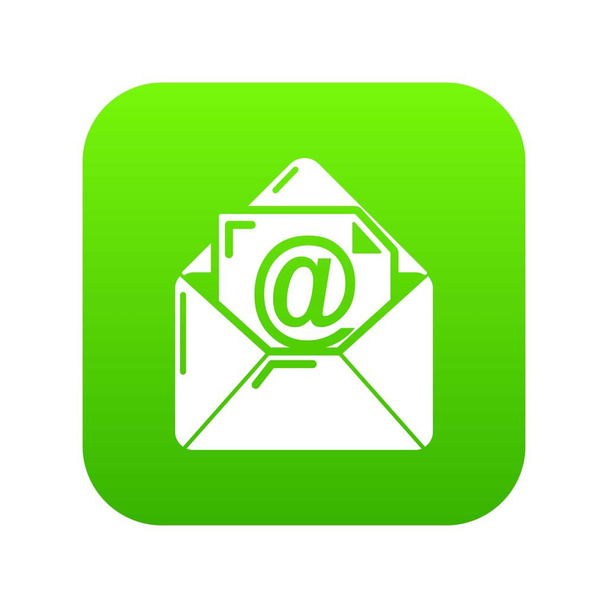 Email icon green vector - Vettoriali, immagini