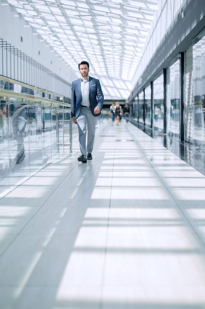 businessman walking in the airport building - Photo, image