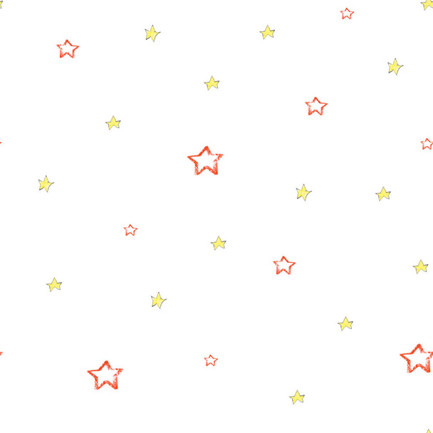 Soft pastel star seamless background. Abstract pattern for card, wallpaper, album, scrapbook, holiday wrapping paper, textile fabric, garment, t-shirt design etc. - Photo, Image