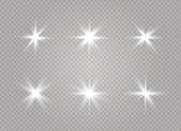 Wit gloeiend licht - Vector, afbeelding