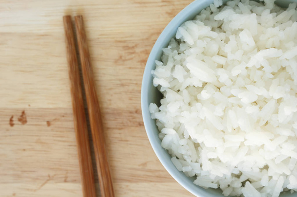 cooked white basmati rice  bowl natural food - Photo, Image