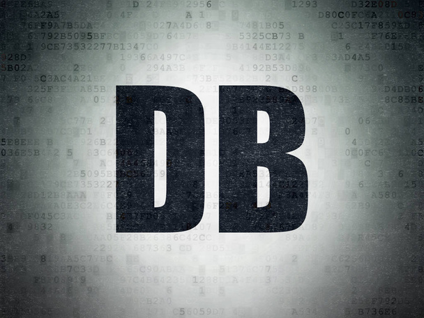 Stock market indexes concept: DB on Digital Data Paper background - Foto, Imagem