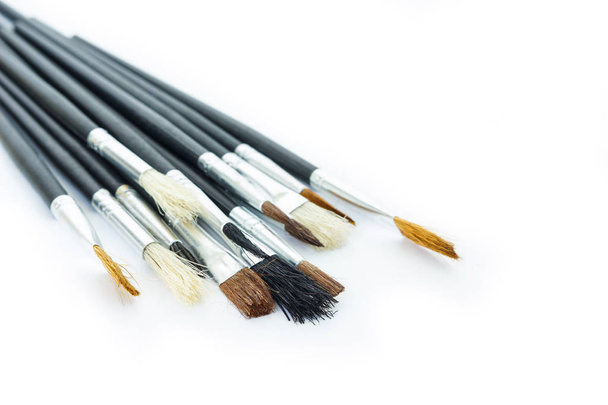 Paint brush beállítása eszköz art fehér háttér - Fotó, kép
