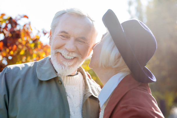 Portrait of a happy nice aged couple - Fotó, kép
