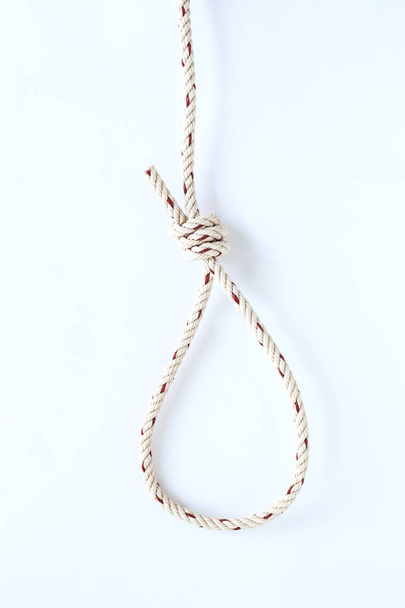 rop knot loop circle on white background - Photo, Image
