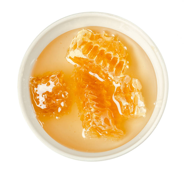 Sweet honeycomb isolated on white background - Zdjęcie, obraz