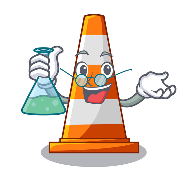Professor traffic cone on Made in cartoon vector illustration - Vektor, Bild
