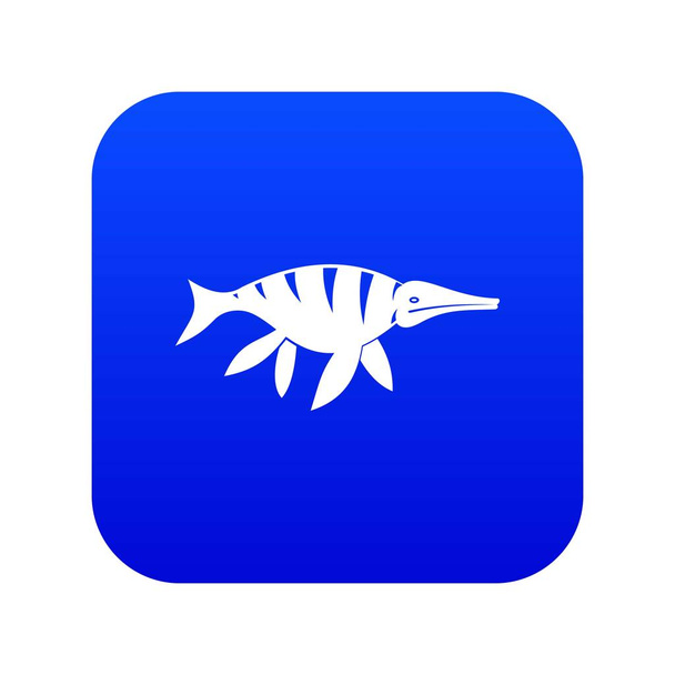 Aquatic dinosaur icon digital blue - Wektor, obraz