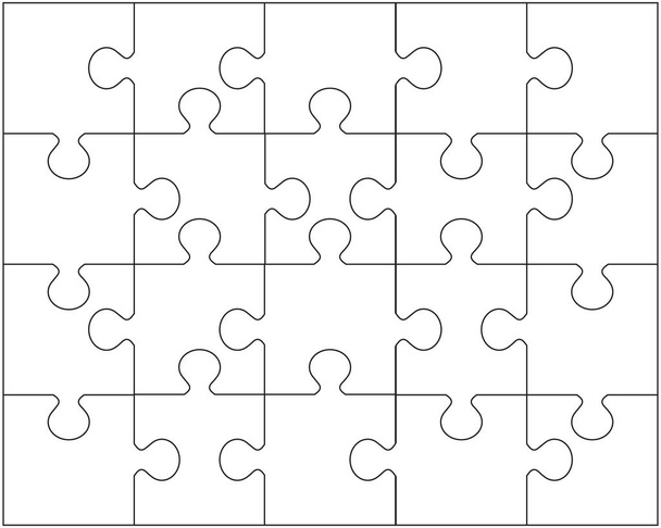 Векторна ілюстрація білої головоломки, окремі фігури
 - Вектор, зображення