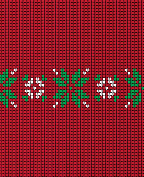 Knitted Christmas and New Year pattern - Vektor, Bild